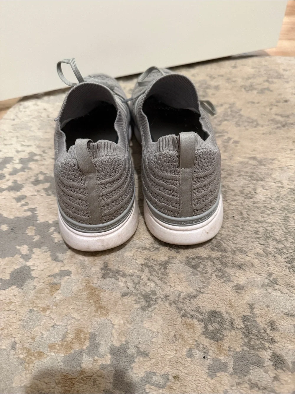 APL Light Grey Knit Slip-On Sneakers